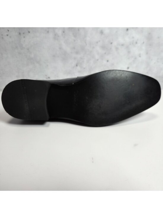 Calvin Klein Mens Black Patent Tuxedo Slip-On Loafers Bernard Style Size 9M